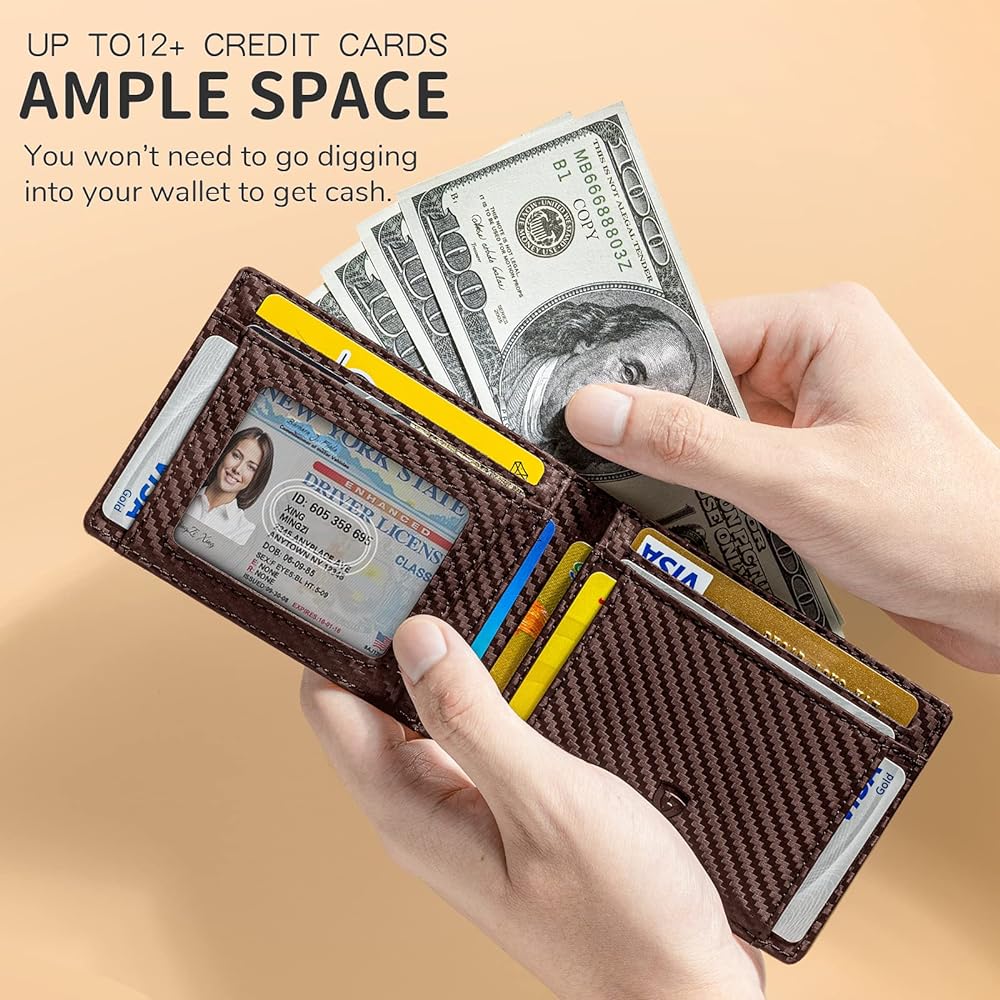 RFID Slim and Smart Cow Leather Wallet for Men